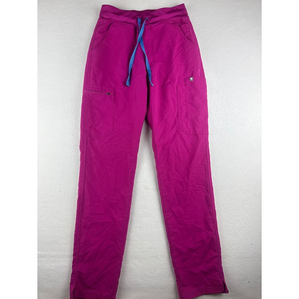 FIGS Technical Collection Women Scrub Pants Magenta Pink Tall S/T W22SW2013T